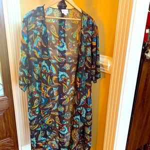 Medium LulaRoe open blouse beautiful fall colors